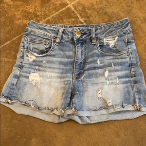 Super stretch denim shorts